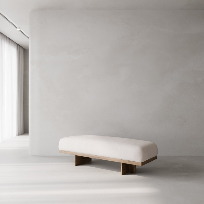 Elouise Upholstered Bench, Nevis Ivory
