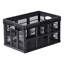 Bacs de rangement en plastique pliables, 45 L, caisses de rangement pliables empilables avec poignées, capacité de 33 lb par bac, contenants robustes pliables, paniers peu encombrants, pour organiser la maison-129162265-129162264-129162266