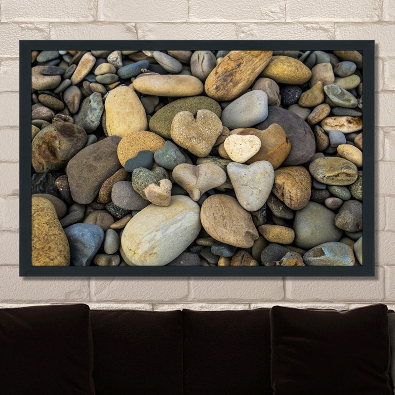 « water pierres 13 », reproduction de photo encadrée, H 35,5 po x l 51,5 po x P 0,75 po