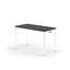 eFloat Quattro, 23 in. D x 58 in. W Sit-Stand Desk with Carbon Black Base, Carbon Black Painted Wood Top, and Black Salzburg Leather Cable Manager-389062321-389062335