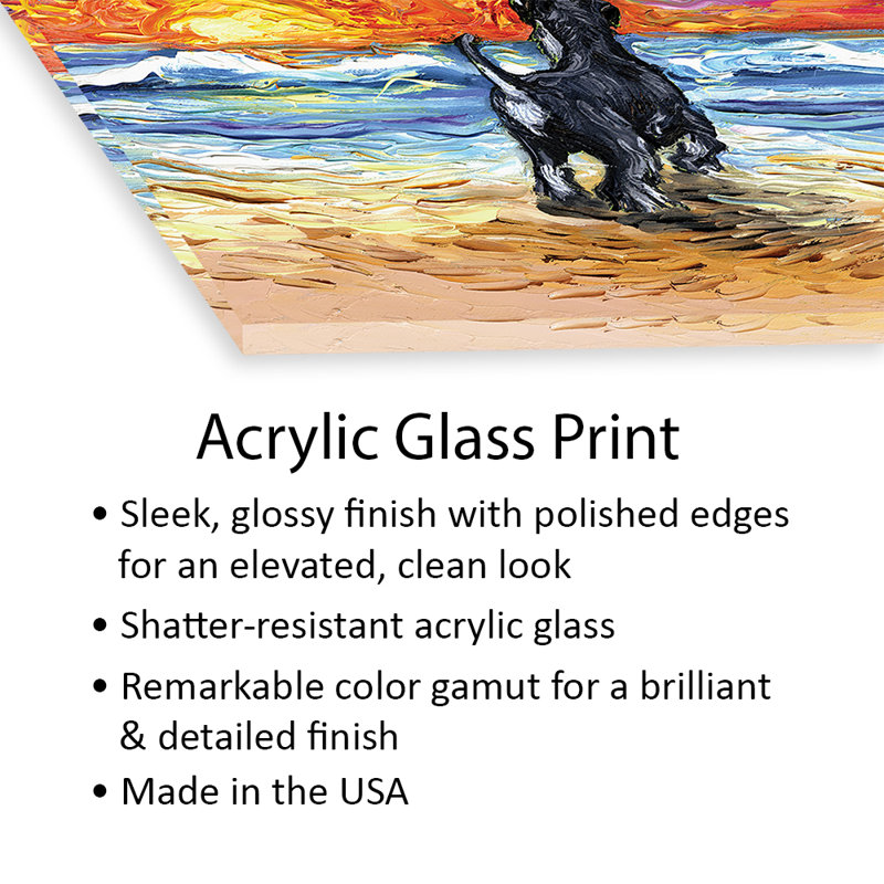 Beach Days - Schnauzer Print On Acrylic Glass