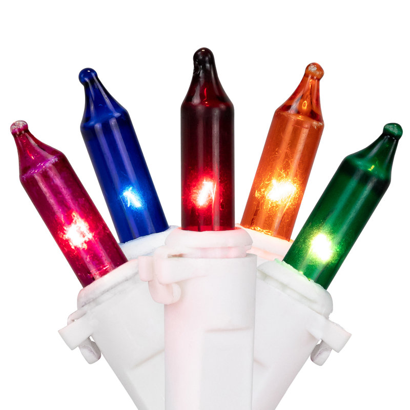 Ensemble de 100 mini lumières de Noël 100 fils 20,25 pi, Multicolore / Blanc