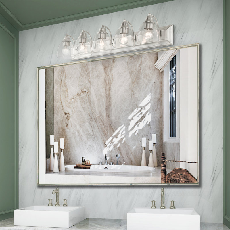 5 - Light Dimmable Vanity Light, Brushed Nickel