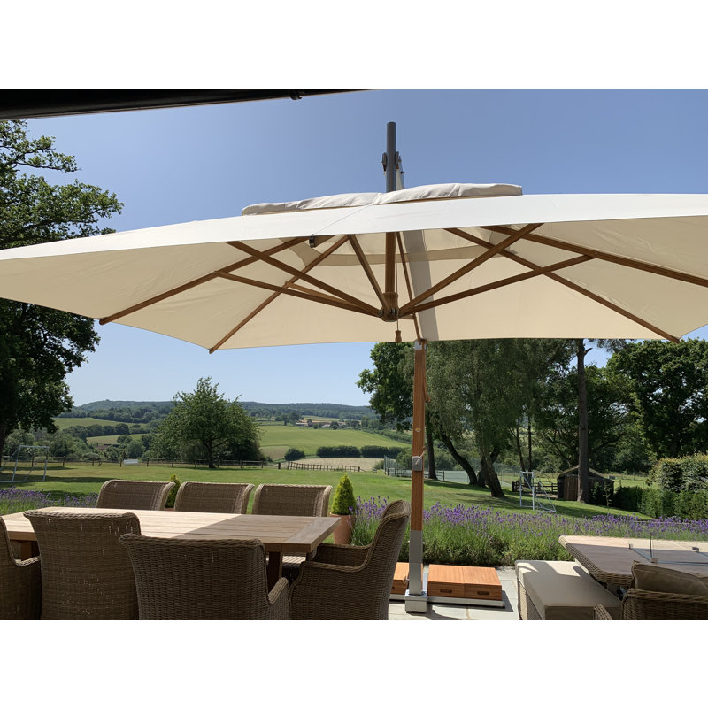 Yadira 300cm X 400cm Rectangular Cantilever Parasol, Black