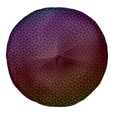 Coussin de sol à motif de treillis hexagonal Katelyn Elizabeth