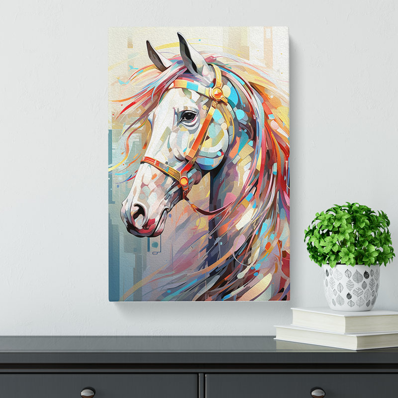 Horse Futurism No.2 - Wrapped Canvas, 60cm H x 40cm W x 3cm D
