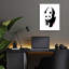 Bungalow rose «Panda» par Pechane, art mural en verre acrylique, 16 po x 24 po-32271903