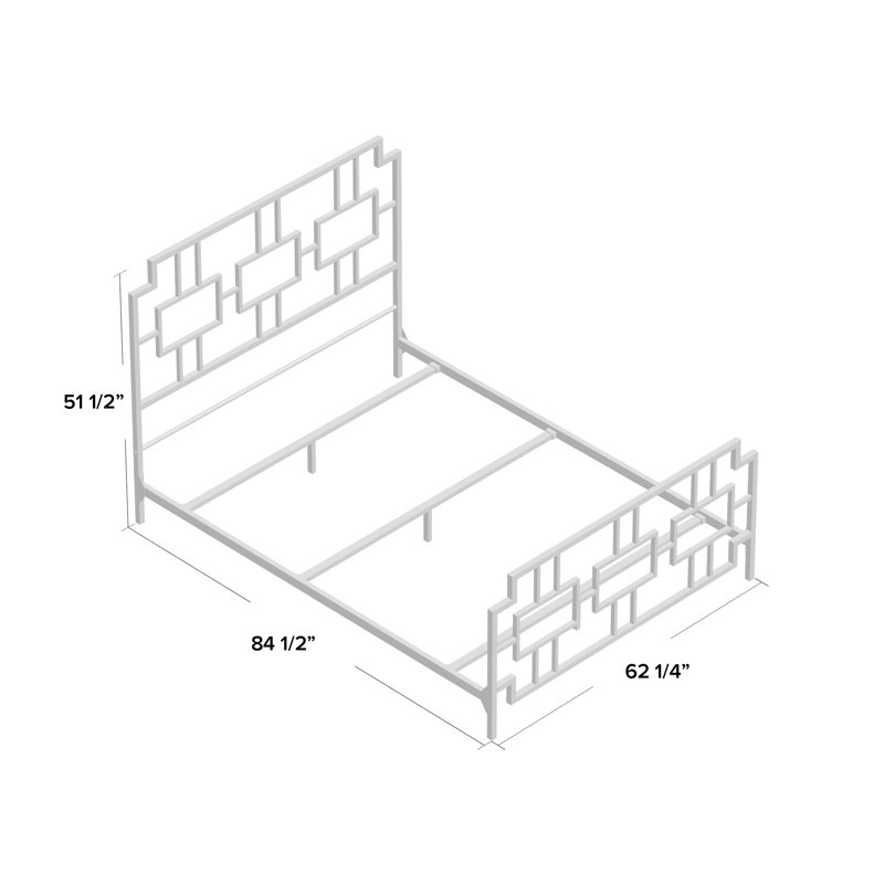 Schiffer Metal Open-Frame Bed, Queen