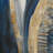 Dargan - Blue And Gold Swirl Abstract IV - Abstract Spirals Curtain - Velvet Room Darkening - 1 panel-466718998