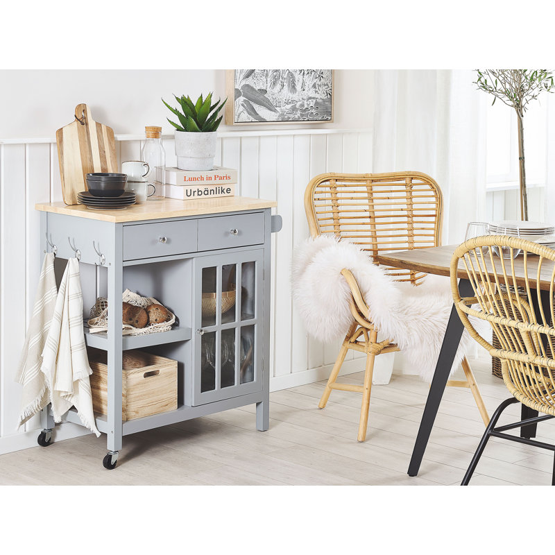 Neill Wood Kitchen Trolley, Grey