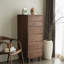 Commode d'appoint simple en noyer noir