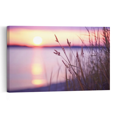 Coucher de soleil serein, rêveur, paisible, affiche murale côtière