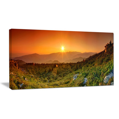 «Summer in Mountains Panorama», impression sur toile tendue