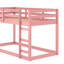 Lit simple mezzanine rose avec structure en bois - 13 lattes pour le bien-être du matelas et l'espace de ventilation maximisant la clôture montée