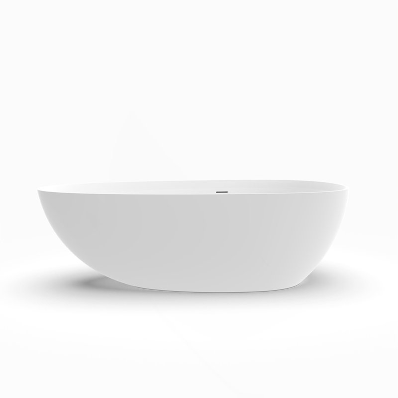 71 Inch Artificial Stone Solid Surface Freestanding Bathroom Bathtub