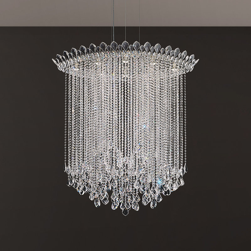 Trilliane 8-Light Clear Crystal Stainless Steel Chandelier