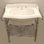 Lavabo de salle de bain console en céramique 37" avec trop-plein empire en métal empire