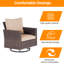 Ensemble de conversation avec chaise berçante pivotante pour 7 personnes Merter-231676766-231676705