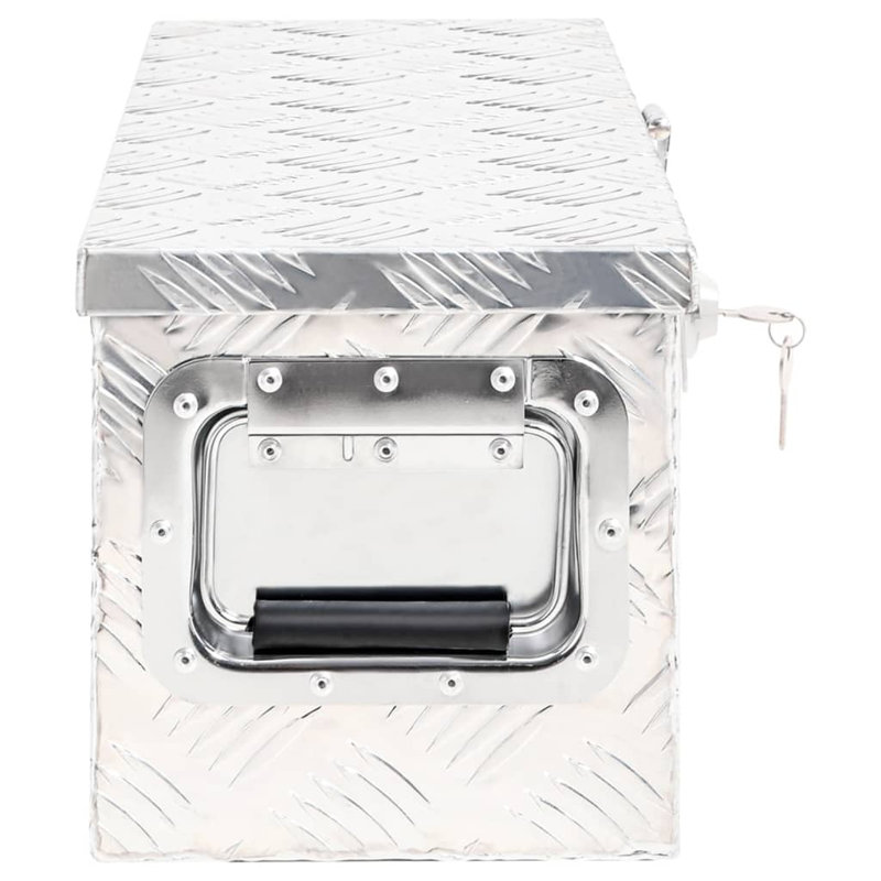 VidaXL Decorative Bin, Silver, 23.5cm H x 60cm W x 23cm D