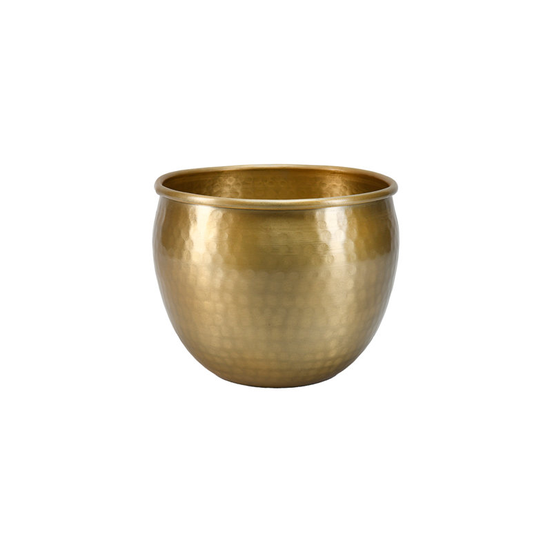 Quanette Metal Pot Planter, 7"H x 9"W x 9"D