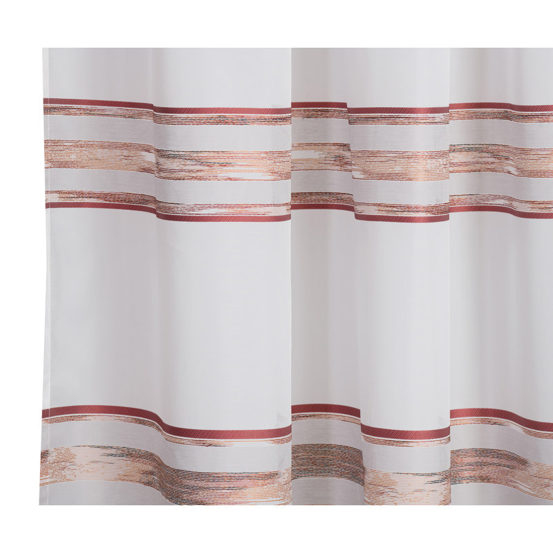Valleyview Semi Sheer Curtain, Brown/White