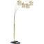 4-Square Shade Crystal Inspired Arch Floor Lamp-2077185697