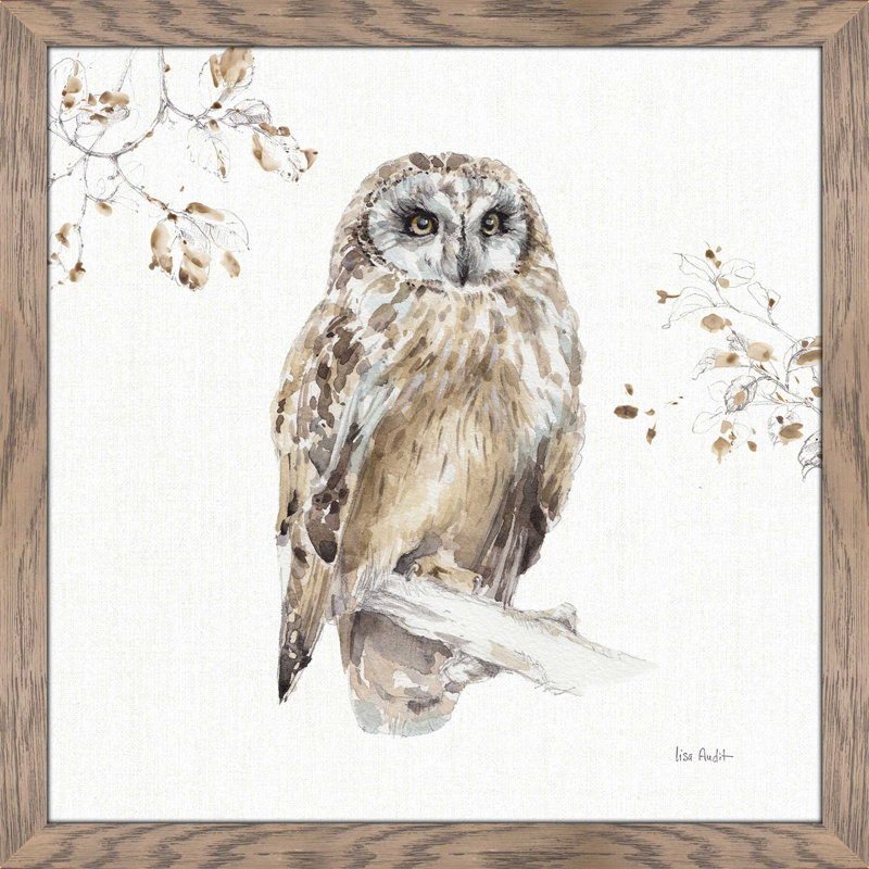 " A Woodland Walk VIII ", 21.5" H x 21.5" W x 0.75" D, Taupe Distressed Framed