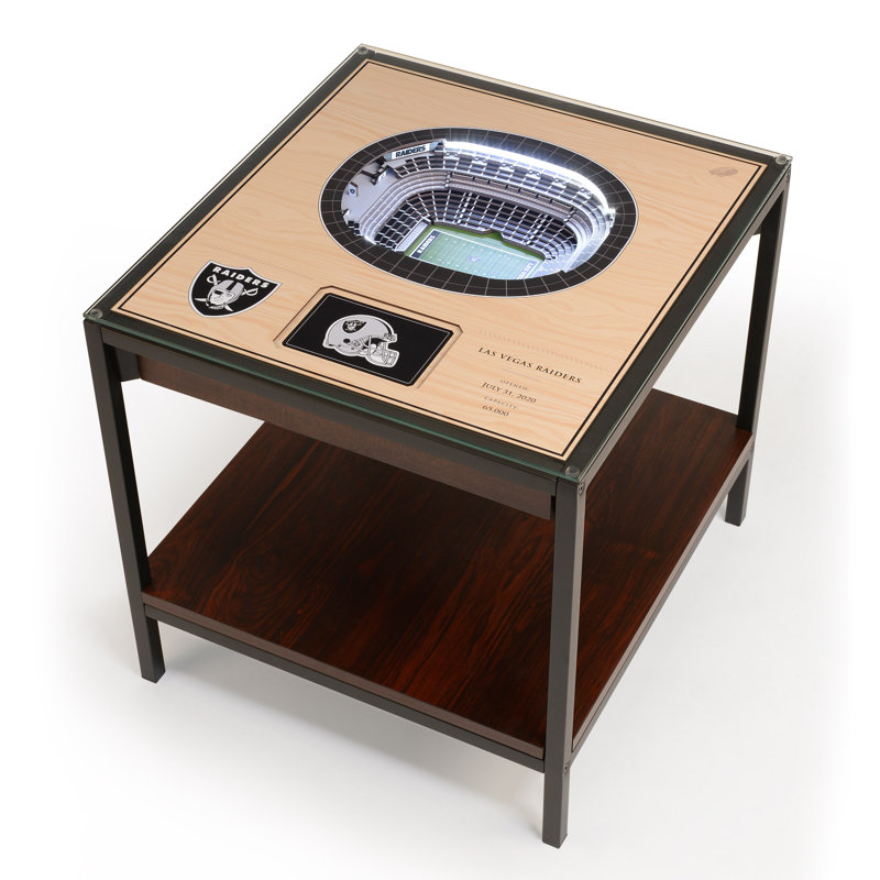 Husik NFL 25-Layer StadiumViews Lighted End Table, Las Vegas Raiders