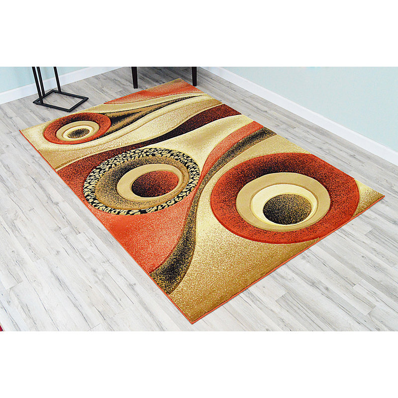 Walter Performance Abstract Indoor Rug, Rectangle 4' x 5'3"