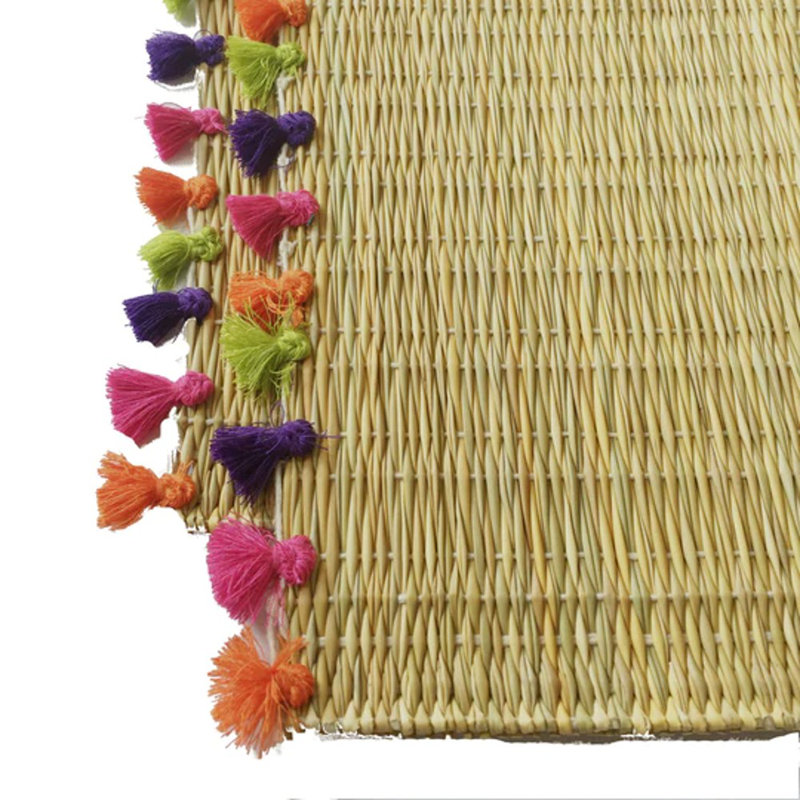 Abaza Reed No Pattern Rectangle Placemat, Preppy