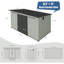 Remise de rangement extérieure en résine 6 x 11 pi avec fenêtres transparentes et évents à persiennes, remise en plastique avec portes verrouillables doubles et toit incliné, remise de jardin extérieure pour la cour, le patio, la pelouse et le gris