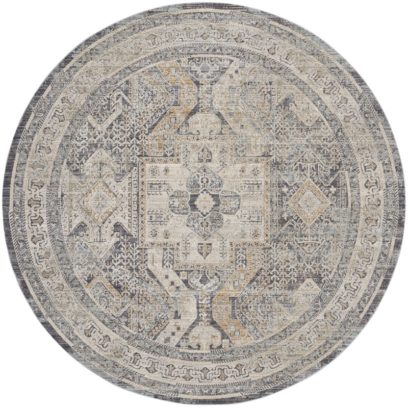 Benone Oriental Area Rug, Round 239cm