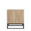 Table d'appoint en bouleau avec tiroir Coastal Modern