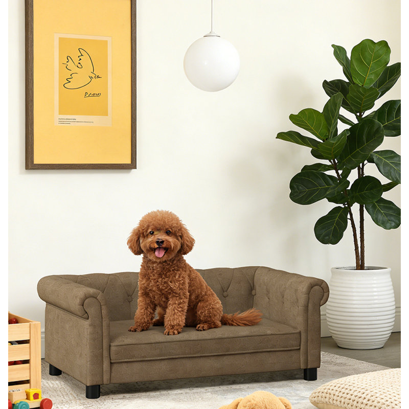 Canapé-lit pour chien durable, Brun
