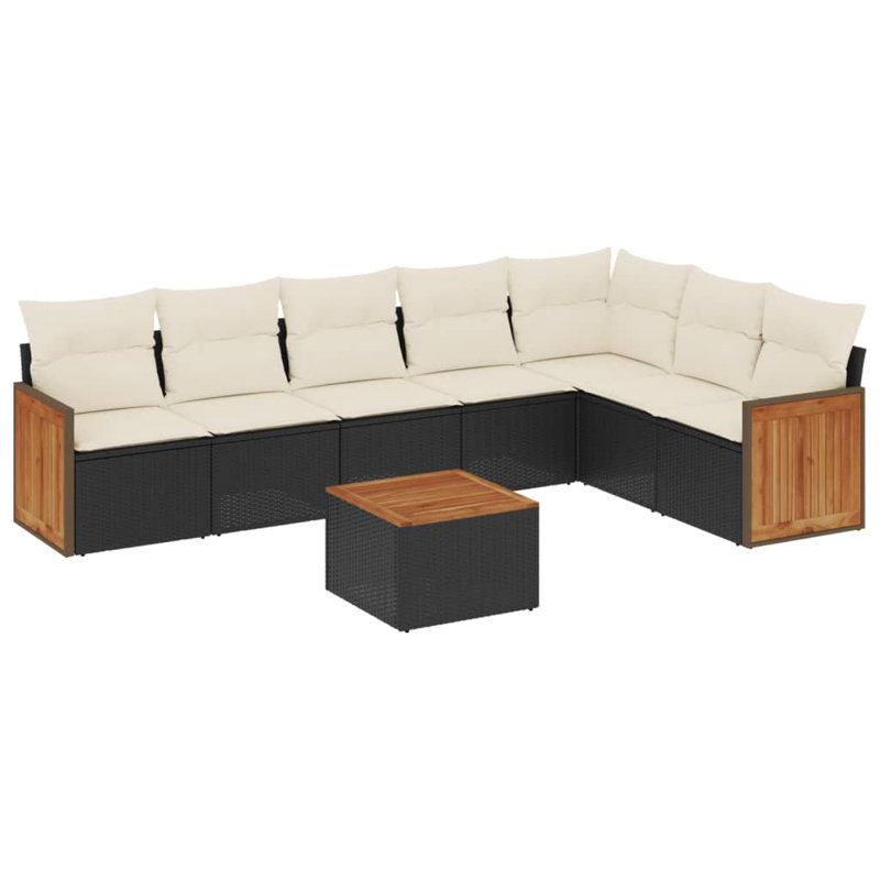 Vidaxl Garden Sofa Set Black