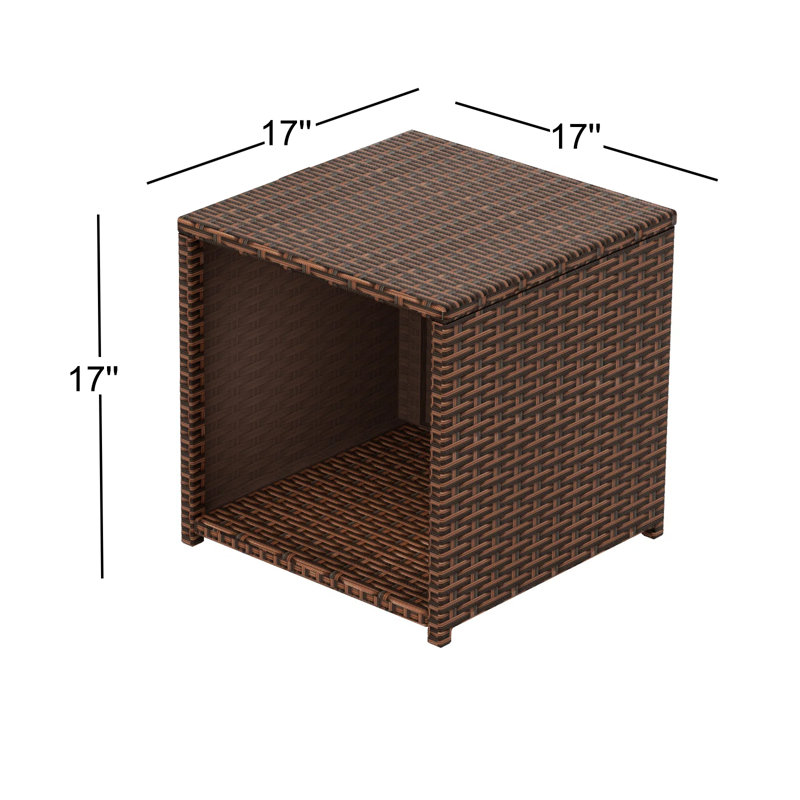 Table d'appoint Delano, Brun