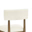 2 chaises d'appoint de salle à manger en chêne noyer avec revêtement beige, dossier ouvert, hauteur de siège de 19 po pour une assise confortable, largeur de 20 po, profondeur, hauteur de 14 po, tissu de 33 po, dossier, largeur