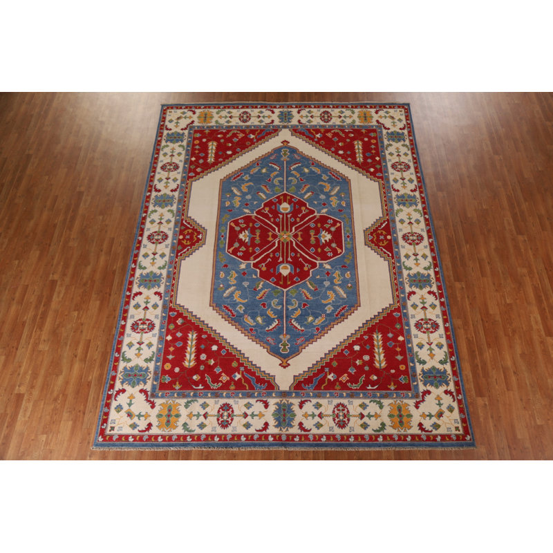 Tapis ivoire Kazak 9 x 12