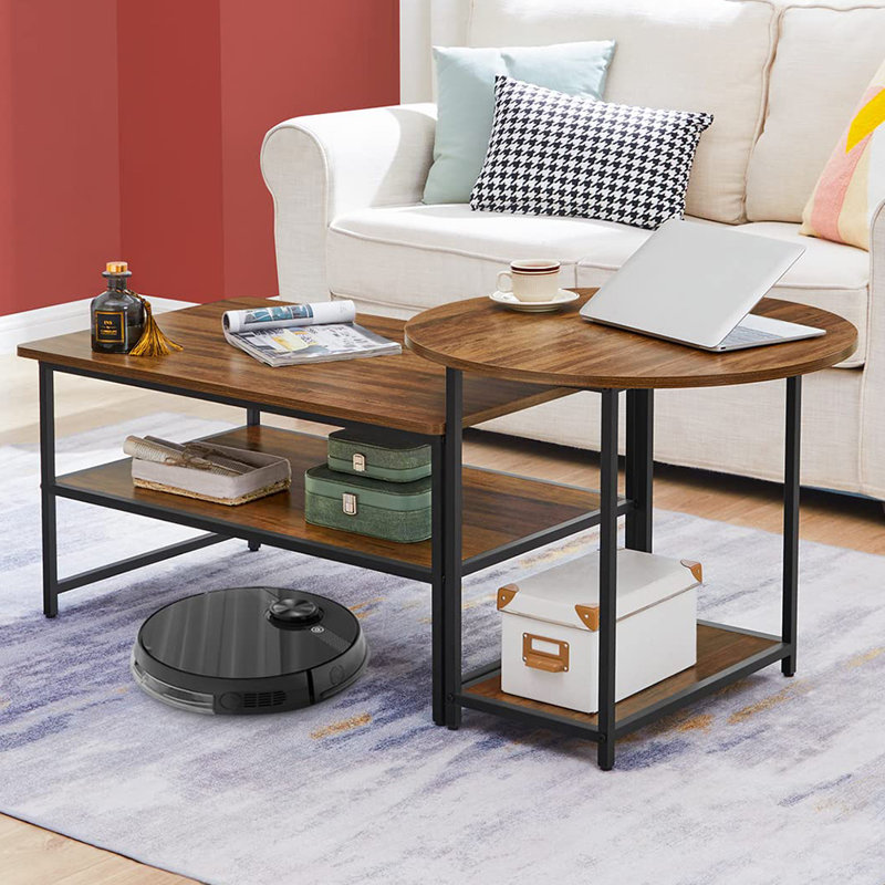 Areefa Nesting Coffee Table, Black, Black
