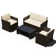 4 Pieces Sofa And Table Set With Cushion