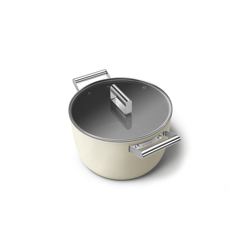SMEG Casserole Dish w/ Lid, 8 qt., Cream