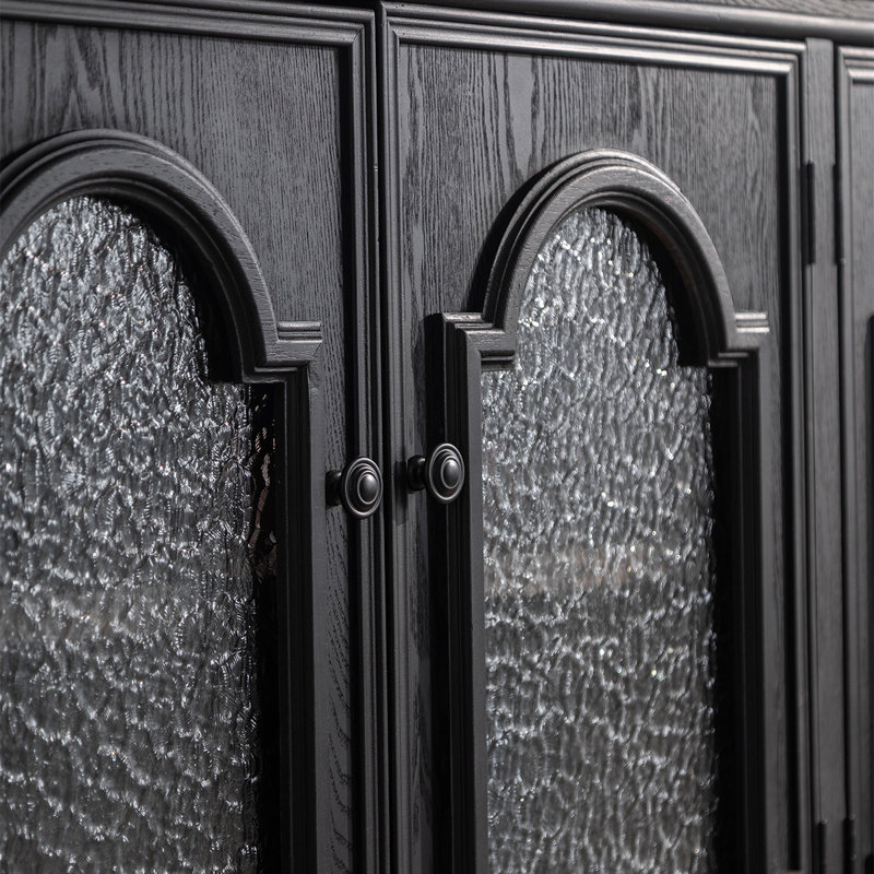 Buffet en bois massif noir