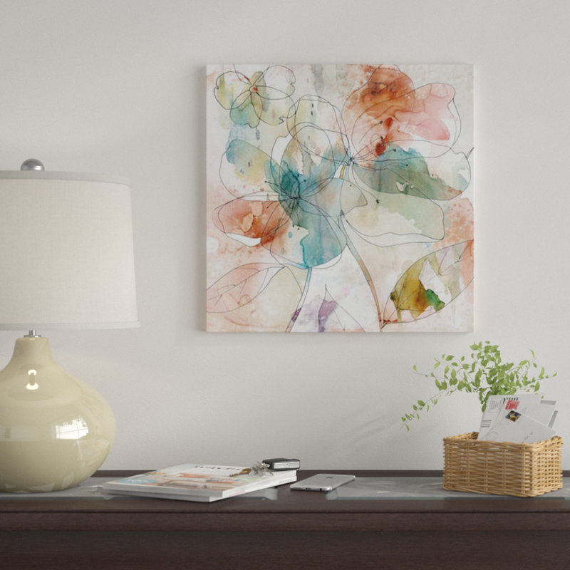 « floral flow ii », impression sur toile, H 18 po x l 18 po x P 1,5 po