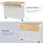 Chariot de cuisine avec comptoir rabattable et supports de rangement internes-990477116