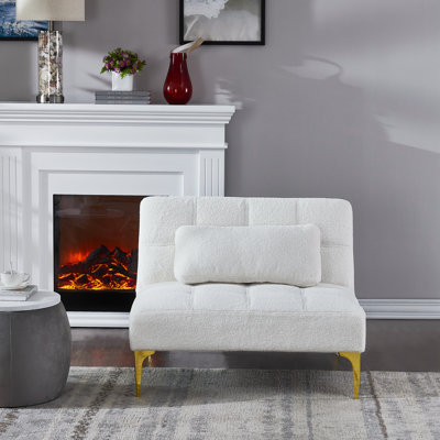 Futon convertible pour canapé-lit avec pieds en métal doré