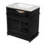 Meuble-lavabo noir de 30 po, lavabo en céramique, tiroir basculant, trois tiroirs, tablette de porte, configuration de rangement bien pensée, meuble-lavabo de 30 po avec finition, une et une tablette Essentials