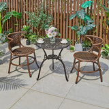 Rattan patio table and chair combination