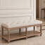 Linen Upholstered Storage Bench