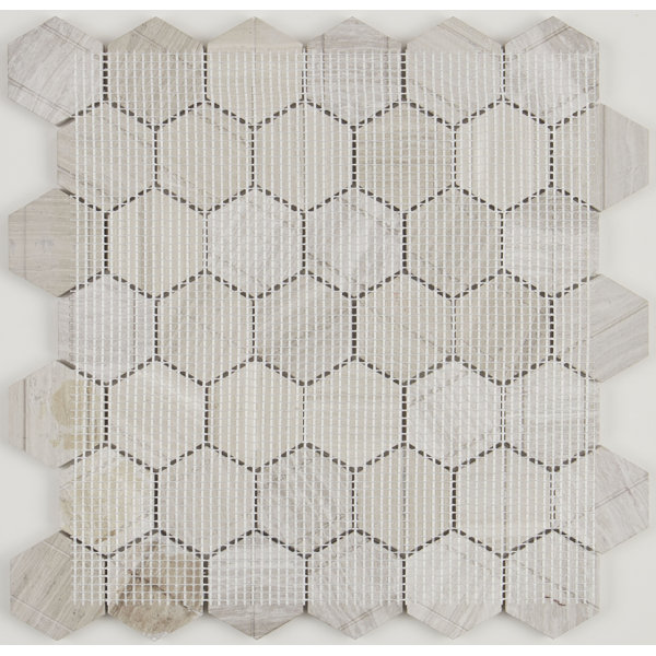 Oxford 2" x 2" Limestone Honeycomb Mosaic Wall Tile