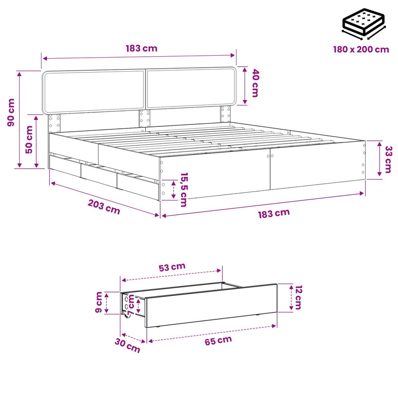 Super King (6') Bed Frame